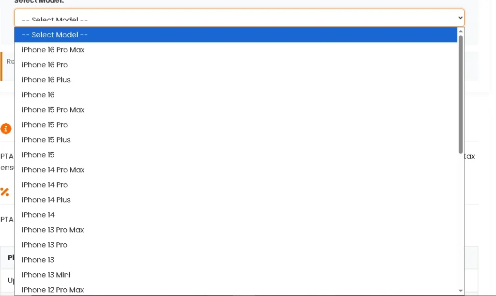 Select Model - Calculate Now